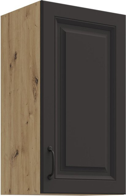 Hängeschrank Stilo für deine Küchenzeile in Grau und Eiche mit Einlegböden, Breite: 40 cm - Bild 1