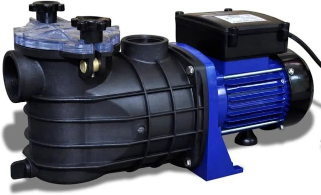 vidaXL Schwimmbadpumpe Umwälzpumpe mit 500 W in Blau und Transparent - Bild 1