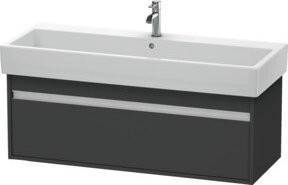 Duravit Waschtischunterschrank Ketho wandhängend in Grau Matt mit Schubladen B: 115 cm, T: 44 cm, H: 41 cm - Bild 1