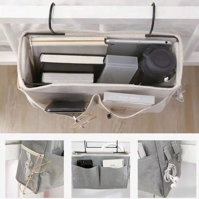 Hängekorb als Nachttisch-Organizer für das Babyzimmer in Weiß - Bild 2
