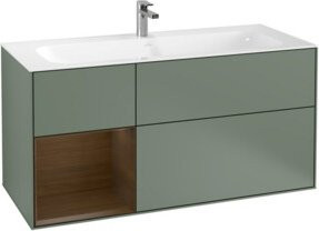 V&B Finion Waschtischunterschrank mit LED-Wandbeleuchtung, lackiert, Breite: 119,6 cm, Tiefe: 59,1 cm - Bild 1