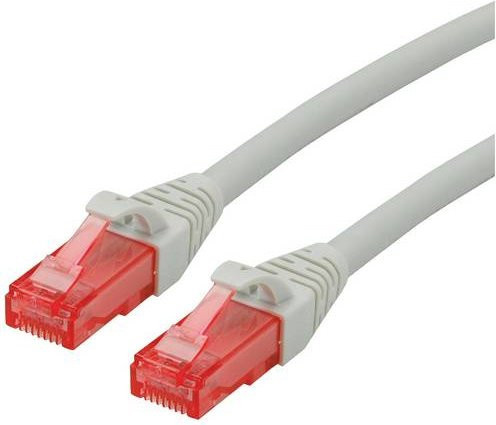 Roline RJ45 Netzwerkkabel CAT 6 U/UTP Patchkabel Ethernet/LAN, Grau, 15,00 m - Bild 1