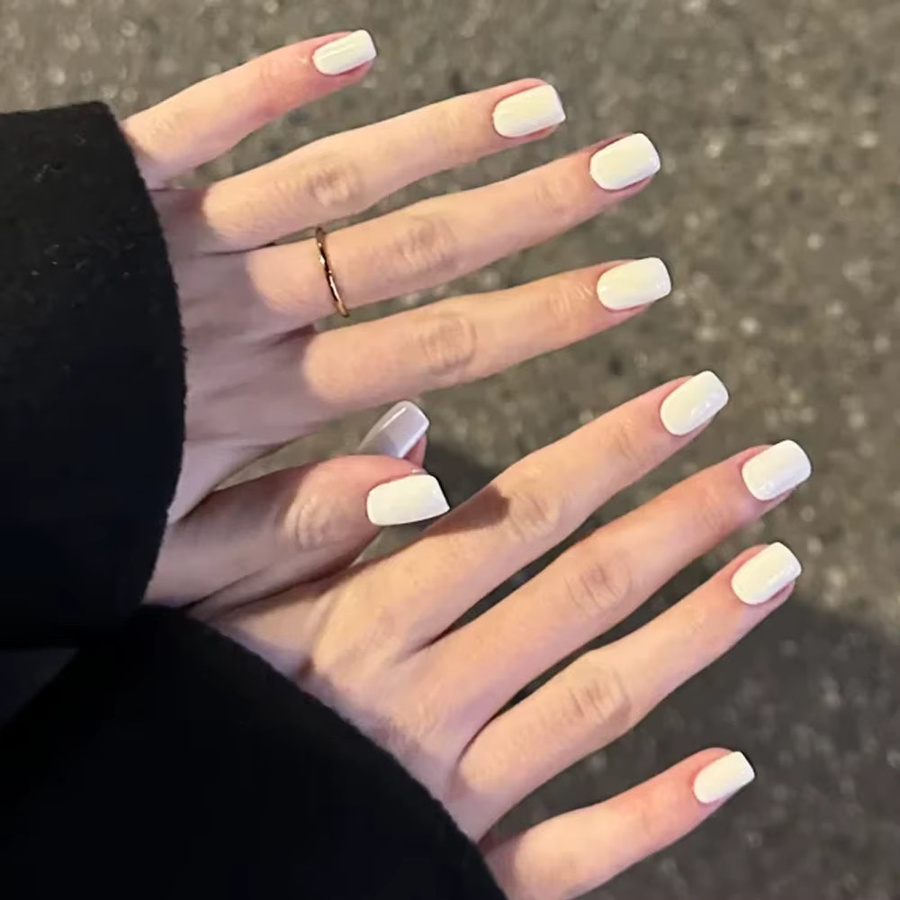 MAFANAILS Künstliche Nägel, milchweiß/rosa, glatt, 100 Stück - Bild 3