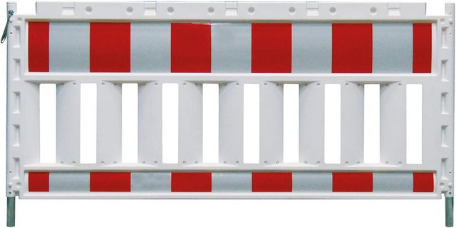 Schake Euro-Absperrschranken RA1/A 1,2 m in Weiß-Rot aus Kunststoff - Bild 1