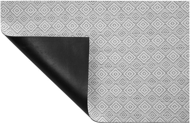 Karat Outdoor-Teppich Modica mit geometrischem Design in Grau für Balkon, Terrasse und Garten - Bild 1