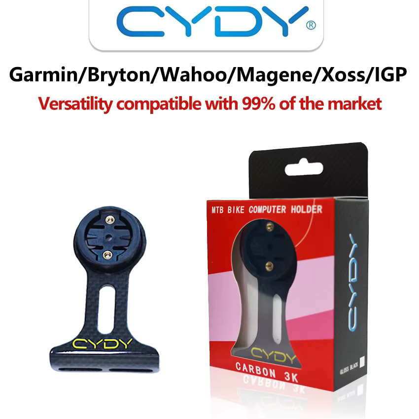 CYDY Carbon 3K Rennrad-Computerhalterung für Garmin, Bryton, Wahoo, Magene, Xoss und IGP Edge in Schwarz - Bild 2