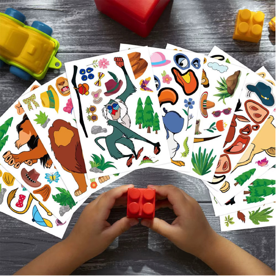 Disney Der König der Löwen Puzzle-Aufkleber, Kinder DIY Zusammenbau-Puzzle-Aufkleber - Bild 3