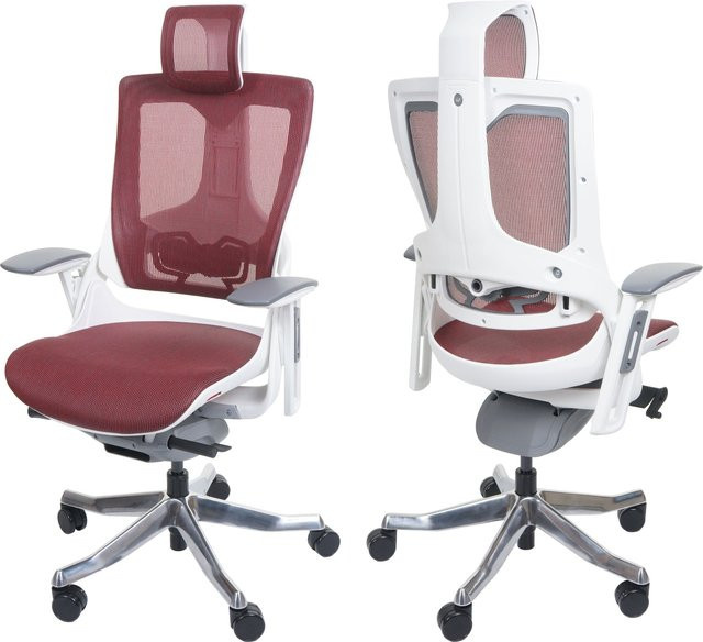 Ergonomischer Bürostuhl MERRYFAIR Adelaide in Rot mit Netzbespannung und Polsterung - Bild 1