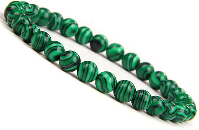 Armband Malachit, grüne Perlen, Unisex - Bild 1