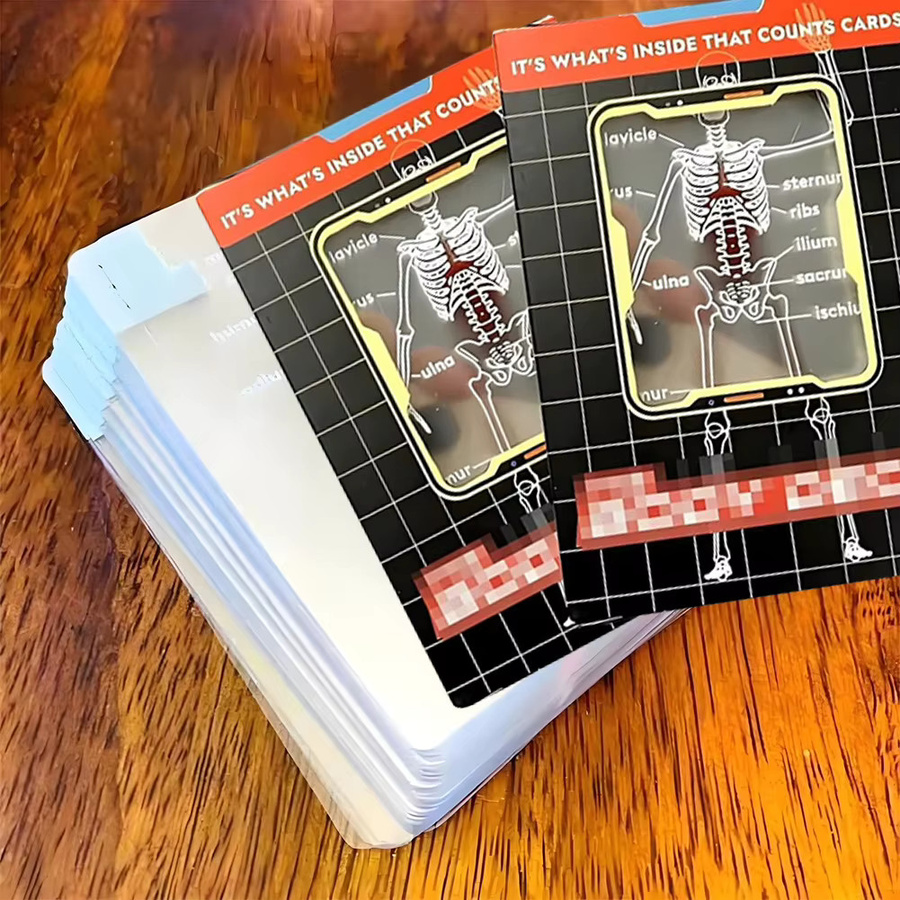 APWIKOGER The Body Deck Skelett Spielkarte, Transparent, Bunt / Mehrfarbig, 1-4-teiliges Set - Bild 4