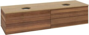 V&B Waschtischunterschrank Antao mit integrierter Beleuchtung, Farbe Warm Walnut, B/T: 160 x 50 cm - Bild 1
