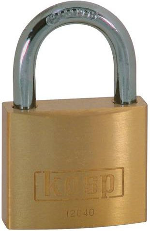 KASP Vorhängeschloss K12050A1 aus Messing in Goldgelb mit 50 mm Durchmesser und gleichschließendem Schlüsselschloss - Bild 1