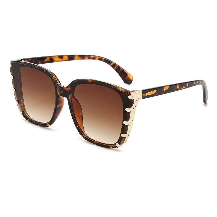 TWOOO Cat-Eye Sonnenbrille, Vollrand, Damen, Gold, Black - Bild 5
