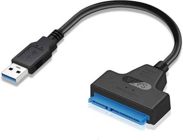 Techtrusty USB 3.0 auf SATA III Konverter Adapter für 2.5 Zoll SSD und HDD in Schwarz - Bild 1