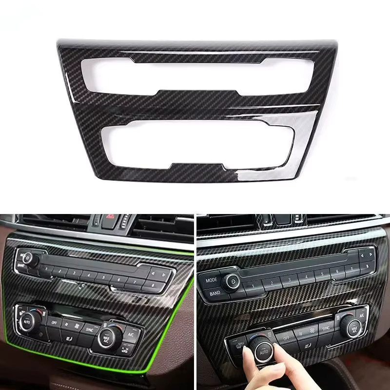 Zubehör für BMW X1 F48 und X2 F47 (2016-2021): Abdeckung für Mittelkonsole, Klimaanlage, Lautstärketaste und CD-Panel in Schwarz - Bild 3