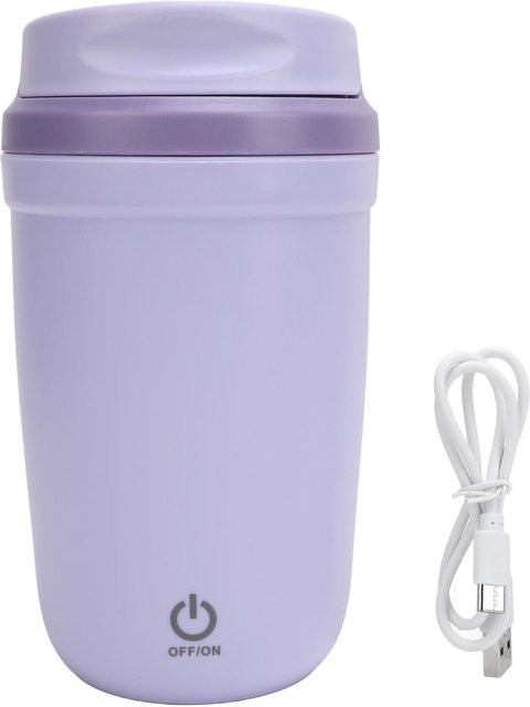 Selbstrührende Kaffeetasse von OutsideWorld aus Edelstahl in Violett mit 350ml Volumen, USB wiederaufladbar und wasserdicht nach IP6-Standard - Bild 1