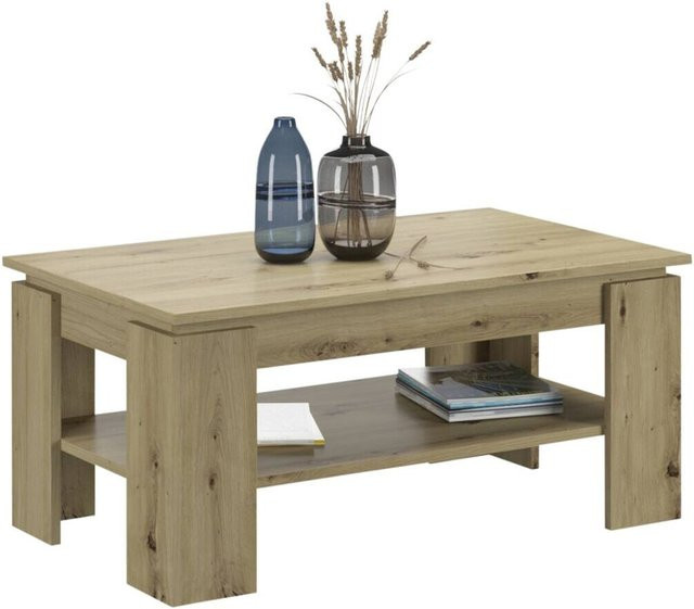 Couchtisch Titan von xonox.home in Eiche Nachbildung, Braun, B/H/T: 100 x 45 x 60 cm - Bild 1