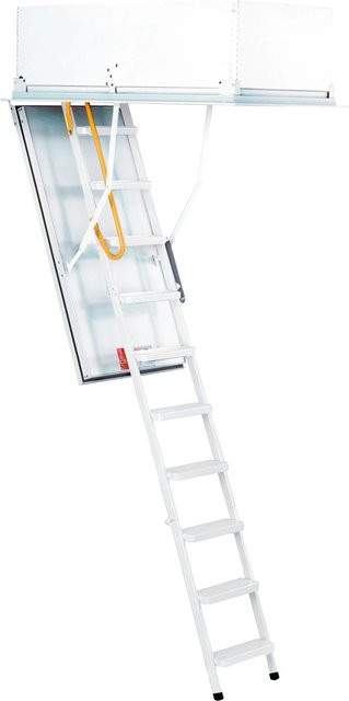 Minka Bodentreppe Type 15 in Weiß, wärmegedämmt mit U-Wert 1,3, B/T: 140 x 70 cm, für Raumhöhen bis 275 cm - Bild 1