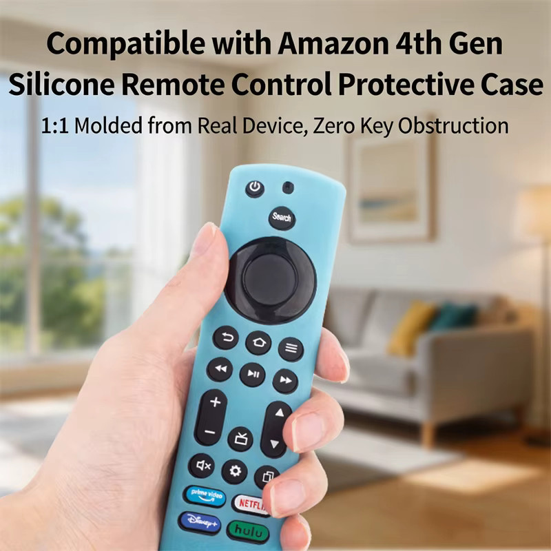 Silikon-Fernbedienungshülle in Blau für Fire TV Stick 4K Max 2. Generation, Fire TV Omni Series und Fire TV 4-Series sowie Toshiba und Insignia Fernbedienungen - Bild 4