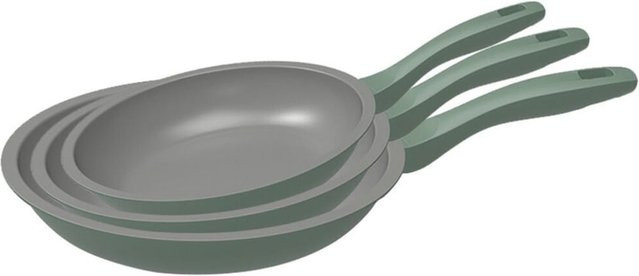 Michelino Bratpfannen-Set aus Keramik in Grau, Induktionsgeeignet - Bild 1
