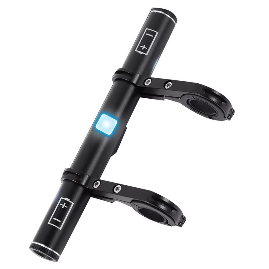 Fahrrad Lenker Extender mit USB-C Anschluss und Halterung für Tacho oder GPS in Schwarz - Bild 2