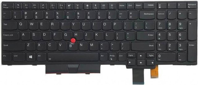 Lenovo ThinkPad P51s Tastatur mit Hintergrundbeleuchtung in Schwarz (Layout: QWERTY US) - Bild 1