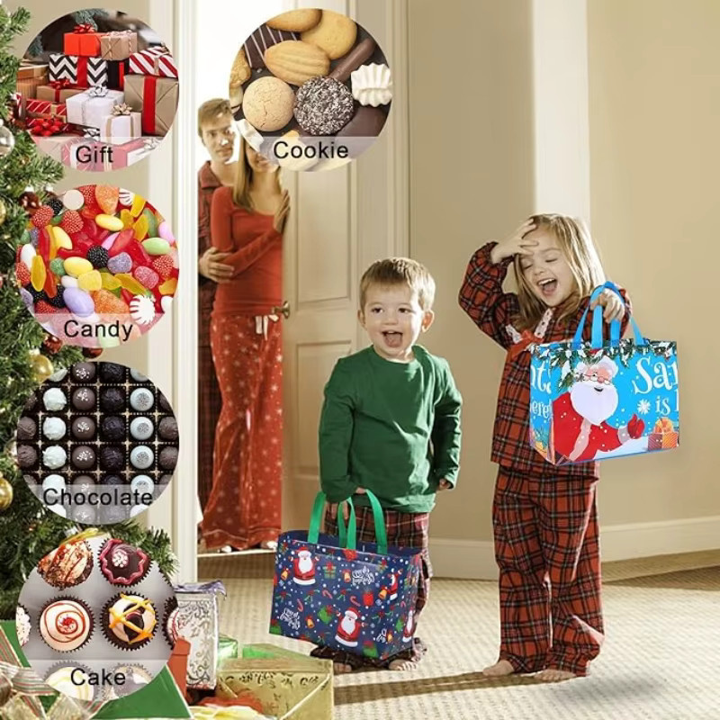 60 Stück Weihnachts Geschenktüten in Blau zur Geschenkverpackung und Dekoration - Bild 5