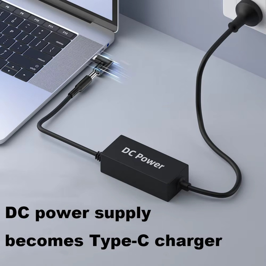 PD 65 W Laptop-Netzteil Konverter DC auf USB-C Anschluss in Schwarz für Xiaomi, Samsung und Lenovo - Bild 4