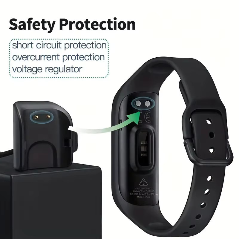 Samsung Ladegerät-Halter für Galaxy Fit 2 SM-R220 USB-Ladekabel Dockingstation in Schwarz - Bild 4