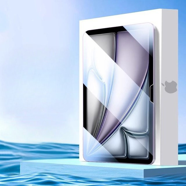 2 Stück Apple iPad Displayschutz aus gehärtetem Glas, transparent, 9H Härtegrad, kratzfester HD-Schlagschutz, passend für iPad 7/8/9/10/11 und Pro - Bild 1