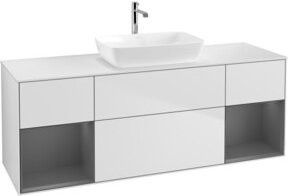 V&B Waschtischunterschrank Finion in Weiß Lack, Breite: 160 cm - Bild 1