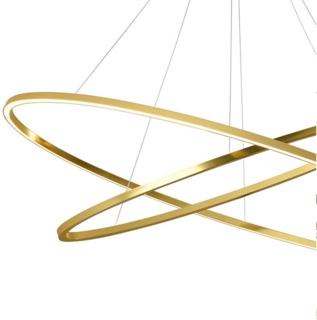 Nemo Lighting Ellisse Triple LED-Pendelleuchte in Gold/Messing mit warmweißem Licht (3000K) - Bild 1