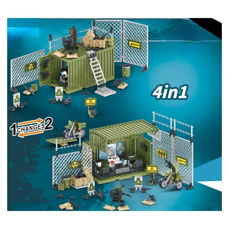 Linyi toy Kommandozentrale Einrichtung Gebäude Bausteinset Militär - Bild 2