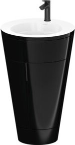 Duravit Waschtischunterschrank Starck 1 c-bonded Set in Schwarz Hochglanz, B/T/H: 56 x 86,4 x 60,5 cm - Bild 1