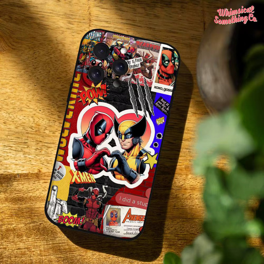 Handyhülle Deadpool und Wolverine für iPhone 15 Pro Max 14 Pro 13 Mini 12 11 X XR XS SE 16 Plus multicolor - Bild 3