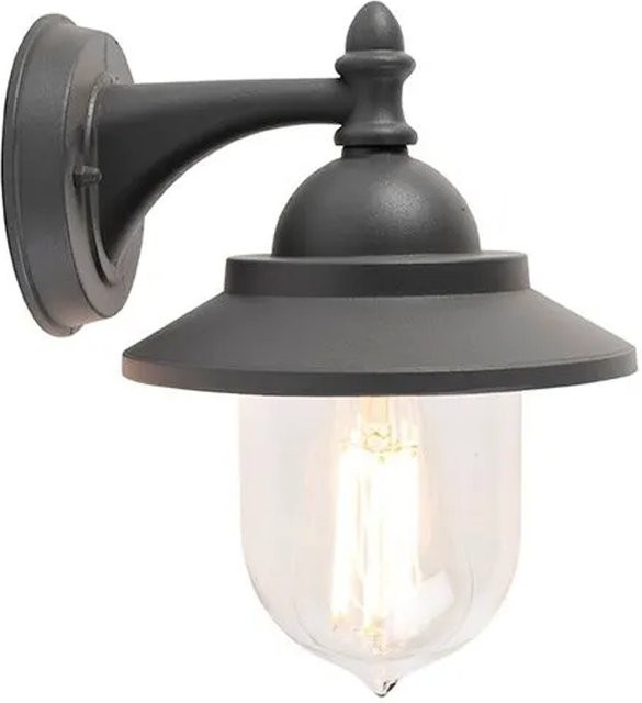 QAZQA Außenwandleuchte Oxford in Dunkelgrau, Vintage Wandlampe für Garten und Außenbereich, dimmbar, E27 - Bild 1