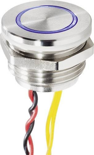 Renkforce RF-4707818 Klingeltaster mit Piezo 1fach aus Edelstahl in Blau und Silber, 24 V/0,3A - Bild 1