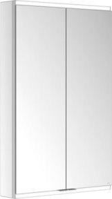 Keuco Spiegelschrank Royal Modular 2.0 mit 2 Drehtüren, LED-Beleuchtung und Sensor-Schalter, Silber/Weiß, B: 60 cm, H: 90 cm, T: 12 cm - Bild 1