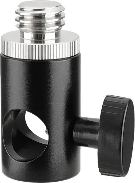 Camvate Lichtständer Kopf mit 1/4"-11 Stecker auf 1/4"-20 Innengewinde in Schwarz als Adapter für Stativ und Laser Level Bosch - Bild 1