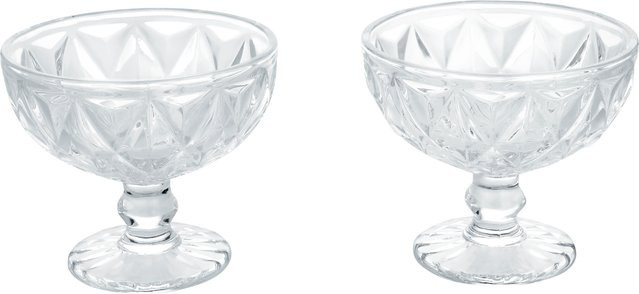 SILVERCREST Glas-Eisbecher-Set mit Fuß, transparent/mint/gruen - Bild 1