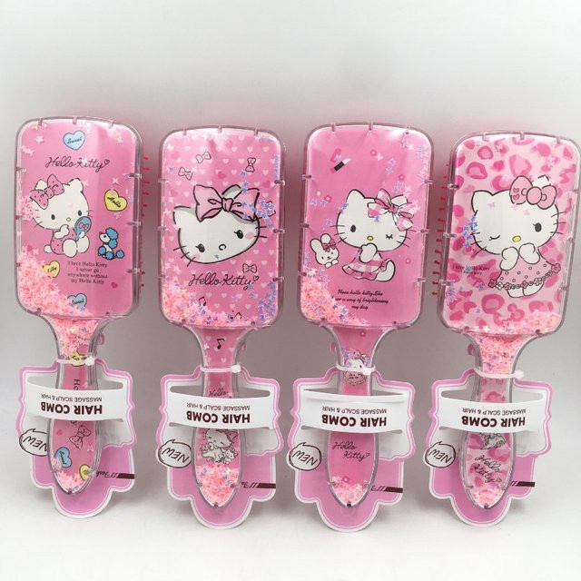 Potdemiel Haar- und Kopfhautmassagekamm, Kinder, transparent, pink - Bild 1