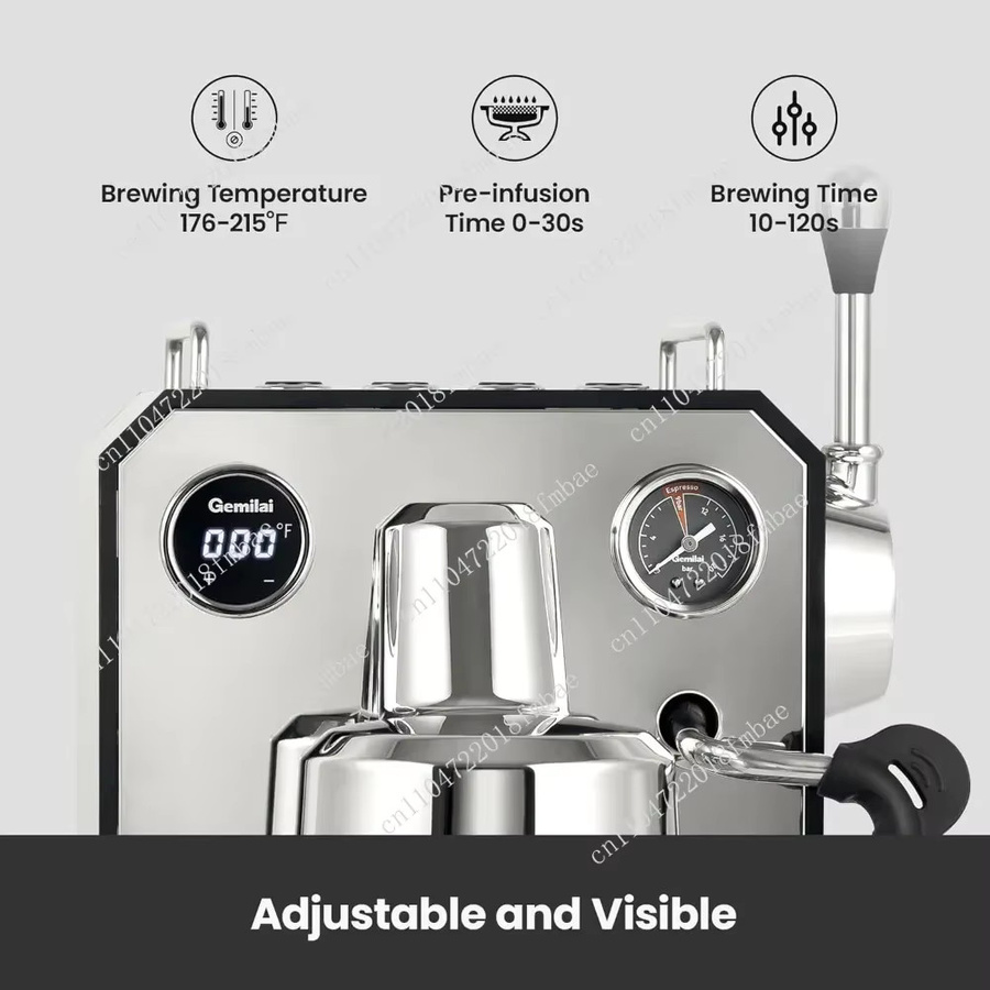 Owl Espressomaschine aus Edelstahl in Silber mit 15 Bar Druck und Dampfdüse für Milch aufschäumen - Bild 4
