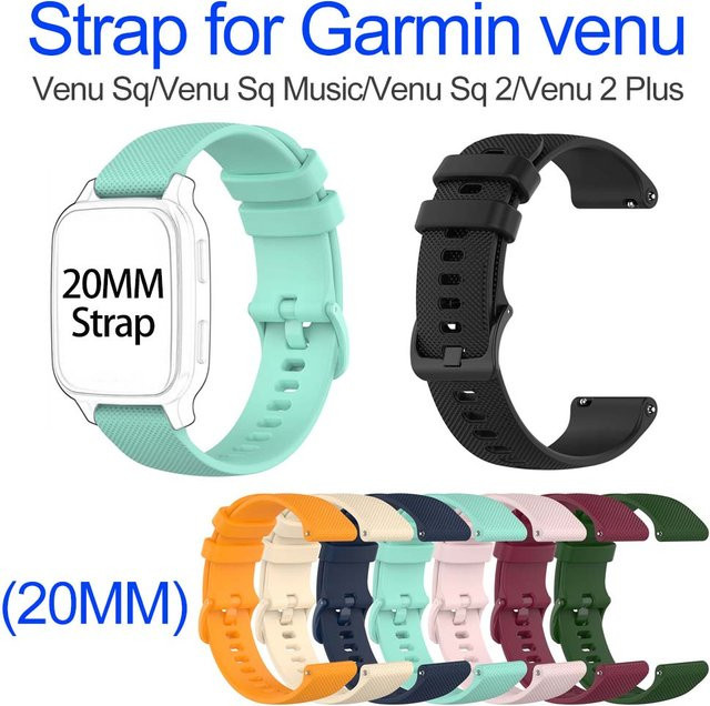 Garmin Uhrenarmband Silikon, 20 mm, Schwarz, Unisex - Bild 1