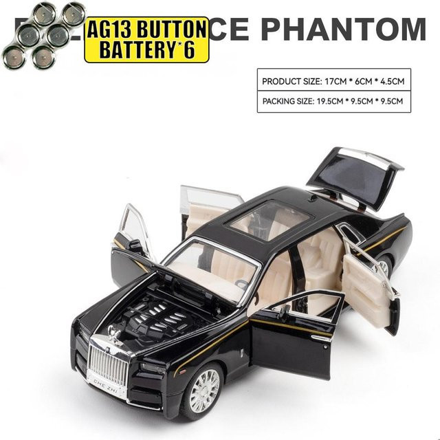 Linyi toy car Rolls Royce Phantom VIII Luxuslimousine, Modellauto, 1:32, Metall, ab 14 Jahren - Bild 1