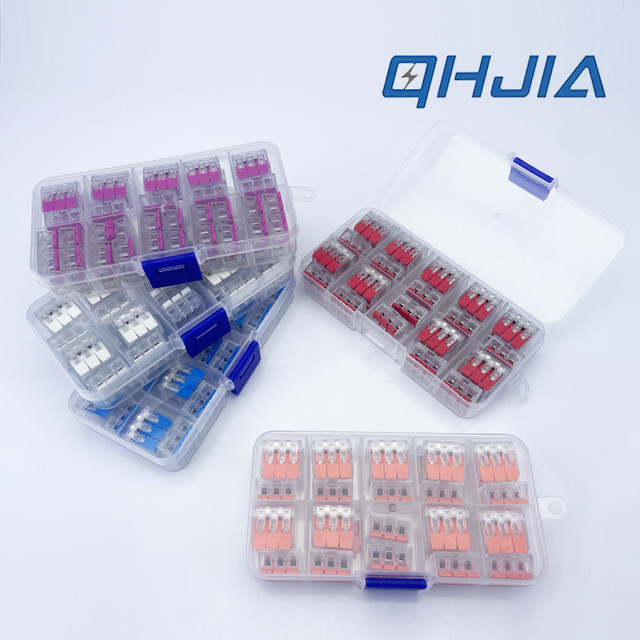 QHJIA Push-in Mini-Kabelverbinder Set, schraubenlose elektrische Kabelklemme zur schnellen Installation für den Heimgebrauch - Bild 1