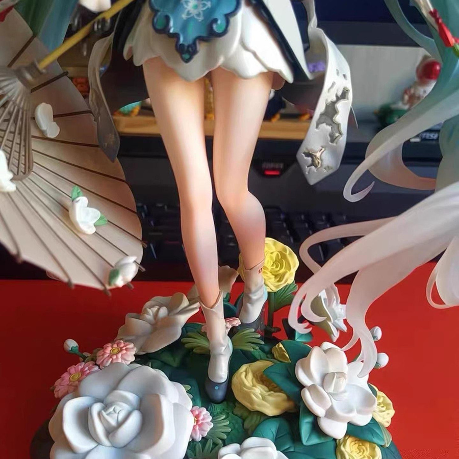 Yiran toy 1 Hatsune Miku Sammlerfigur mit Panda und Blumen - Bild 3