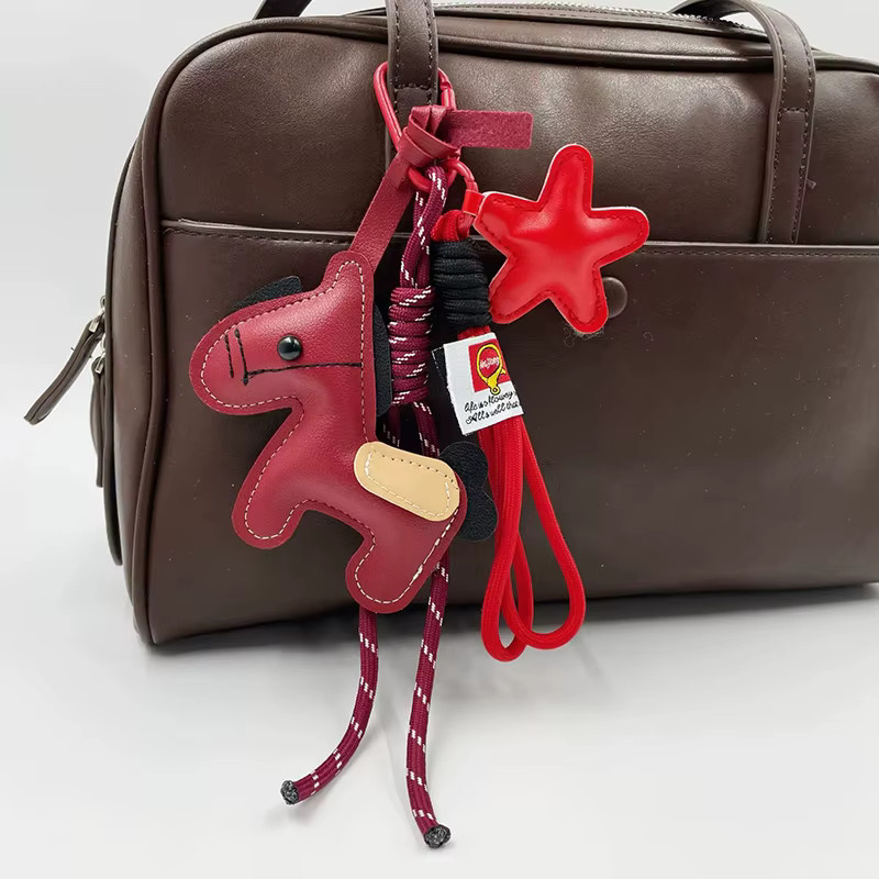 Yogodlns Taschenanhänger Leder, Pony, Vintage-Stil - Bild 2