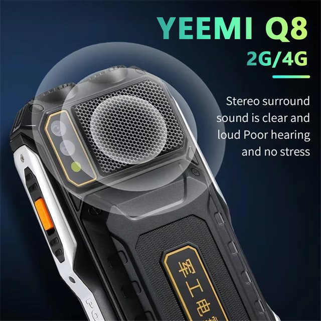 YeeMI Q8 Robustes 4G LTE Handy in Rot mit 2,6 Zoll Display, Wasserdichtigkeit und 16800mAh Akku - Bild 1