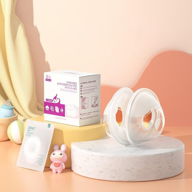 2er Packung Wiederverwendbare Brustschutz Milchschalen zum Sammeln von Muttermilch, transparente Reise-Sammelbehälter zum Stillen - Bild 1