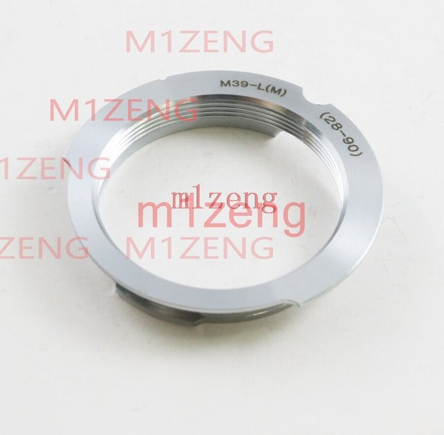 6BIT 6-Loch Adapterring M39 auf Leica LM für L39 M39 LTM LSM-Objektive 28-90 mm in Silber - Bild 1